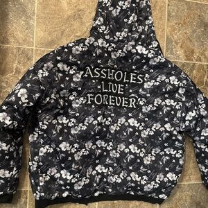 Floral Black Puffer Jacket